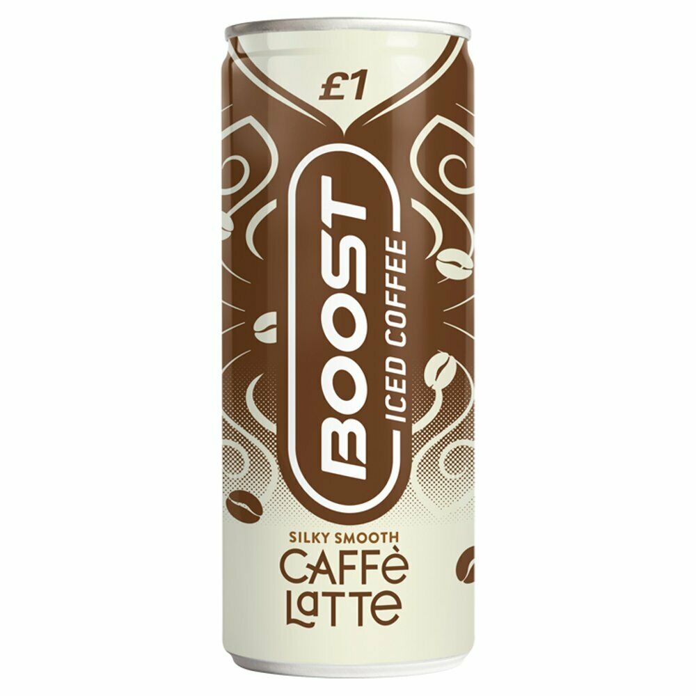 Boost Energy Iced Coffee - Caffe Latte (12 Drinks)