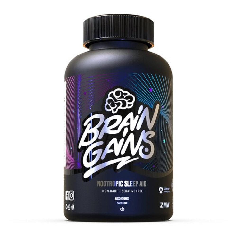 Brain Gains Nootropic Sleep Aid Black Edition - Unflavoured (90 Capsules)