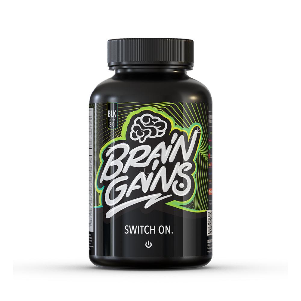 Brain Gains Switch-On 2.0 Black Edition - Unflavoured (120 Capsules)