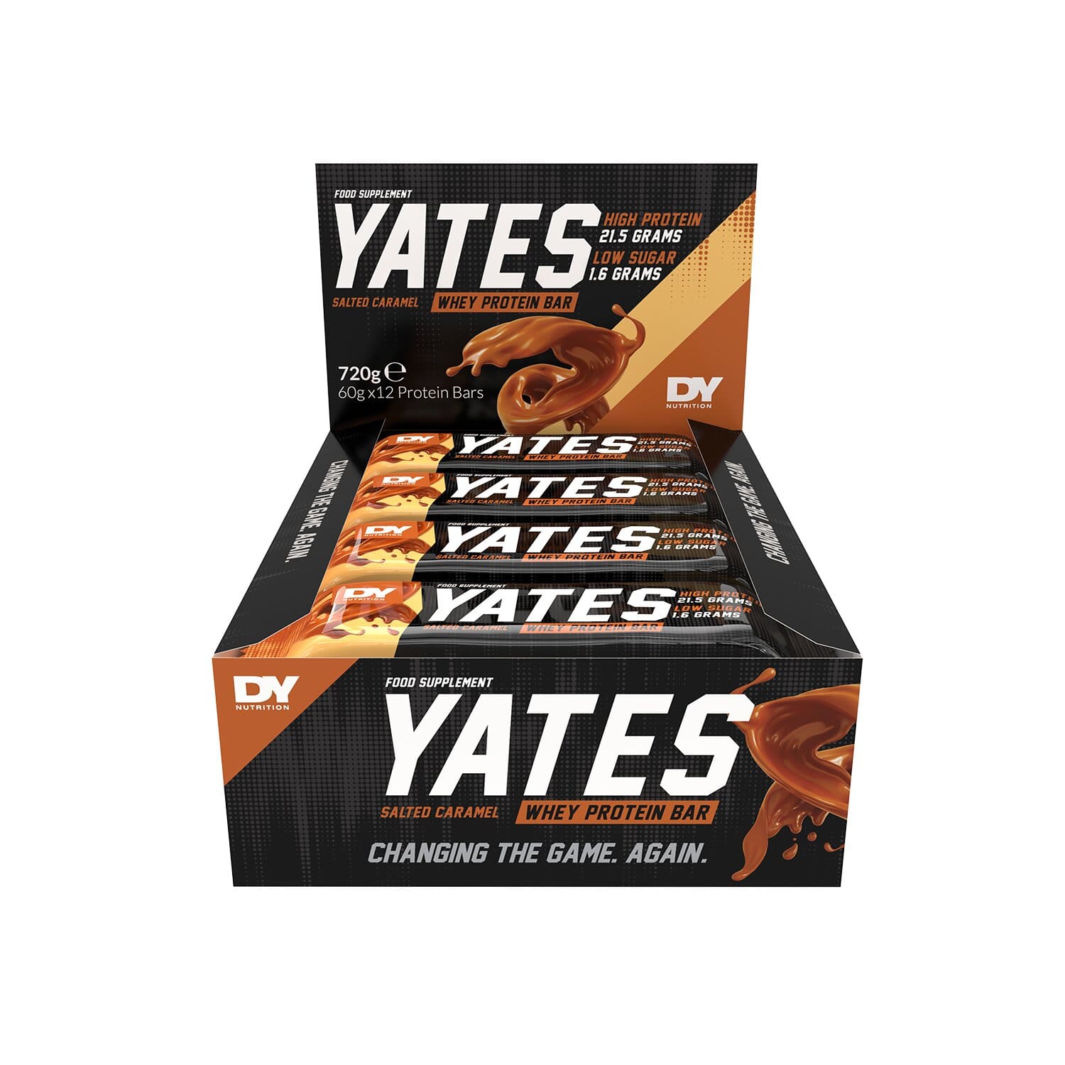 DY Nutrition YATES Whey Protein Bar - Chocolate Caramel (12 Bars)