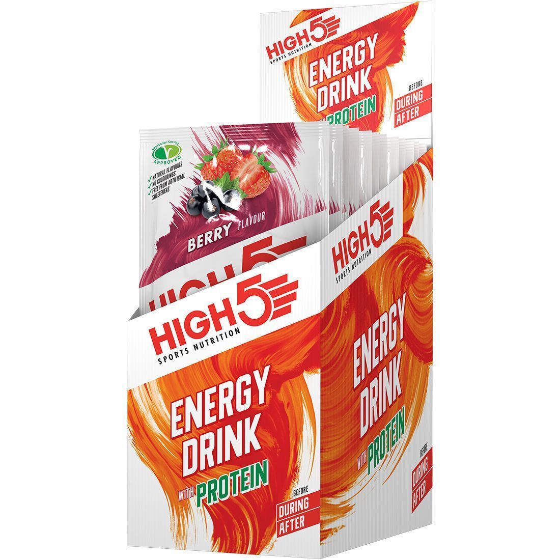 High 5 Energy Drink With Protein - Berry (12 Sachets)