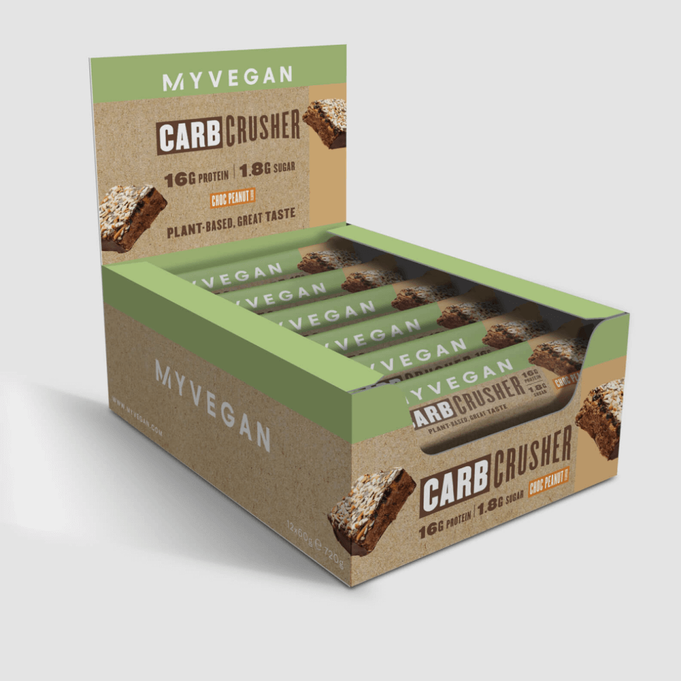 MyProtein Vegan Carb Crusher - Peanut Butter (12 Bars)