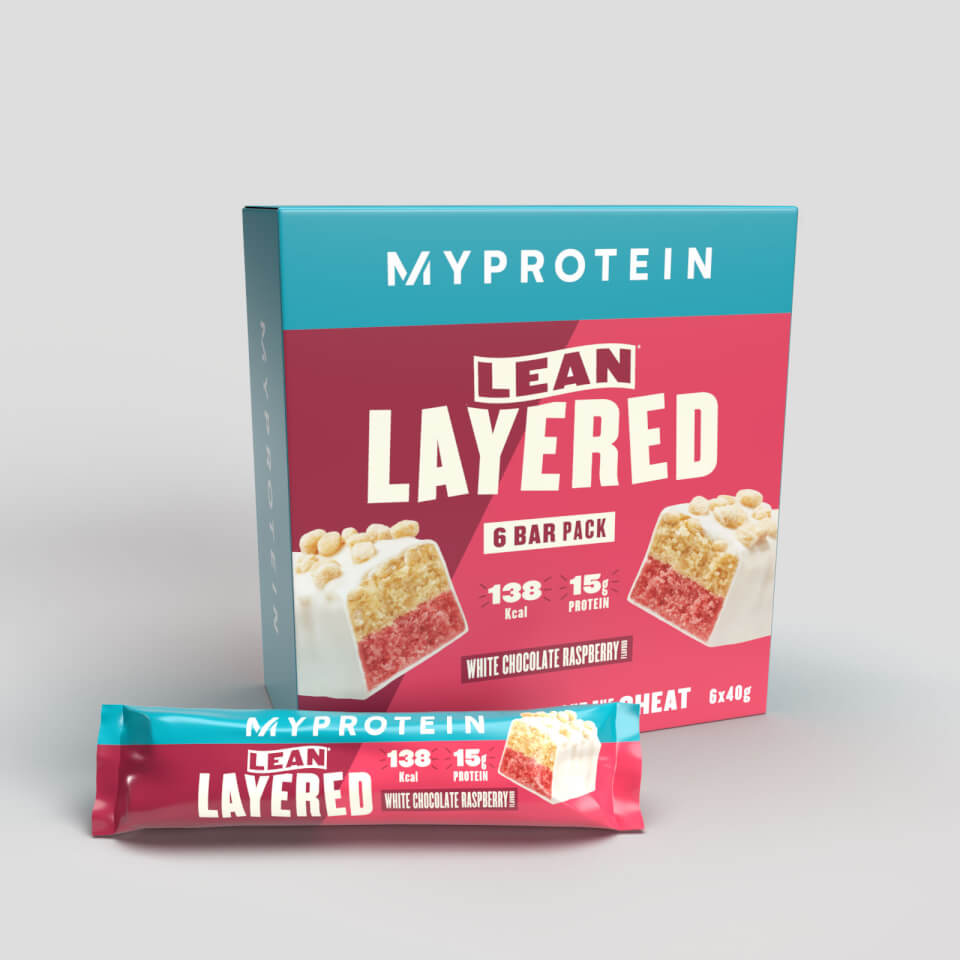 MyProtein Lean Layered Protein Bar  - White Chocolate and Raspberry (3 Bars)