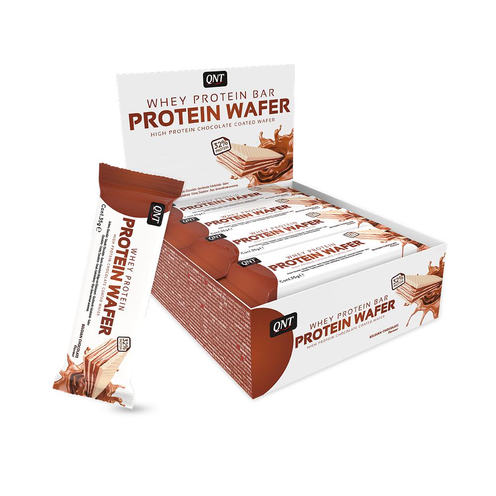 QNT Protein Wafer Bars - Belgian Chocolate (12 Bars)