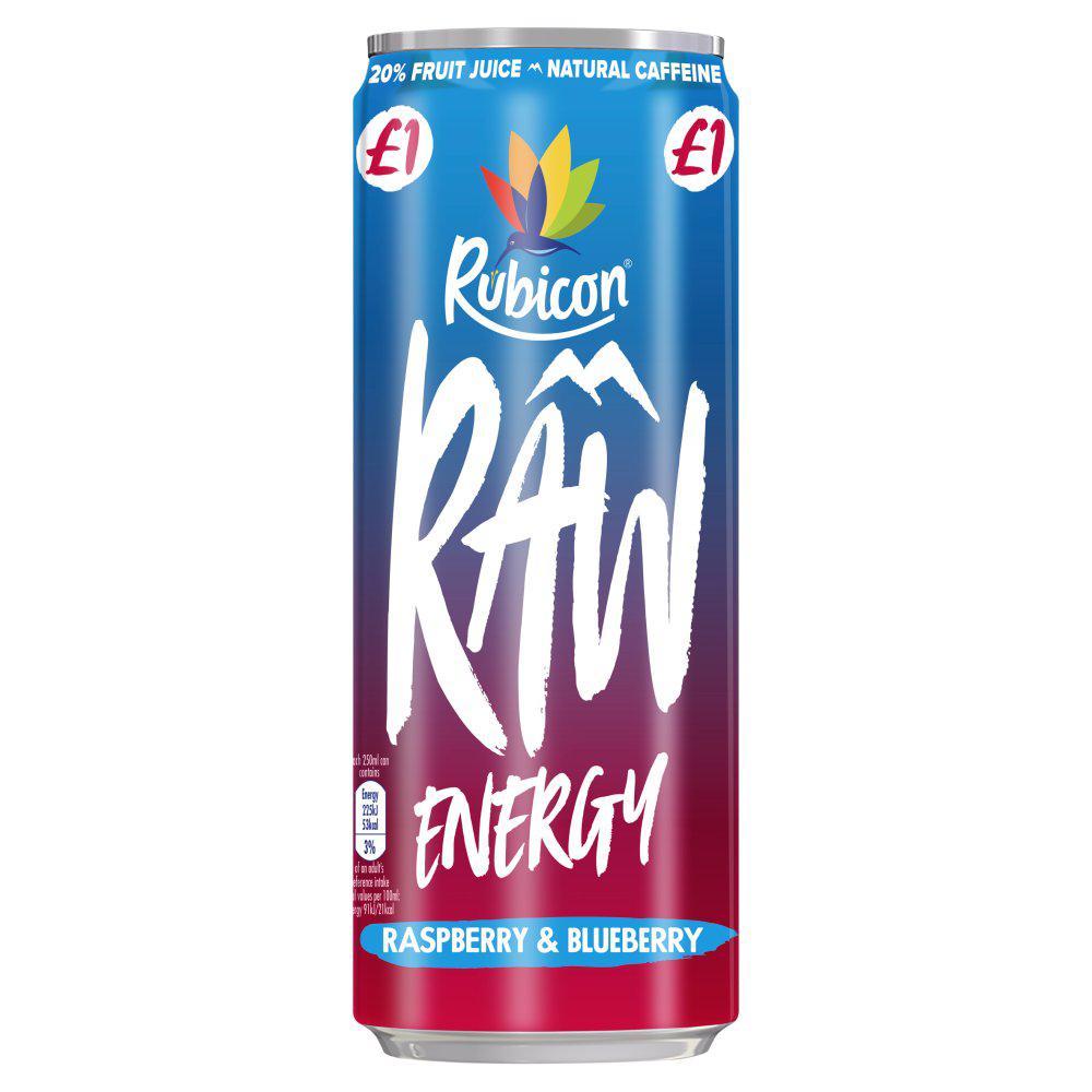 Rubicon Raw Energy - Raspberry & Blueberry (12 Drinks)