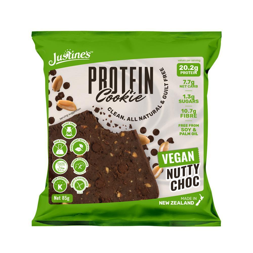 Justine's Vegan Protein Cookie - Vegan Hemp Choc Fudge (12 Cookies)