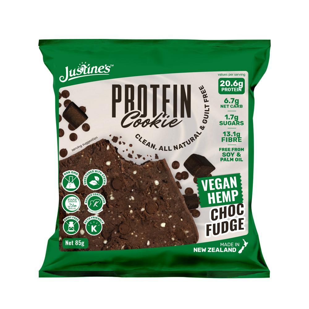 Justine's Vegan Protein Cookie - Vegan Hemp Choc Fudge (1 Cookies)