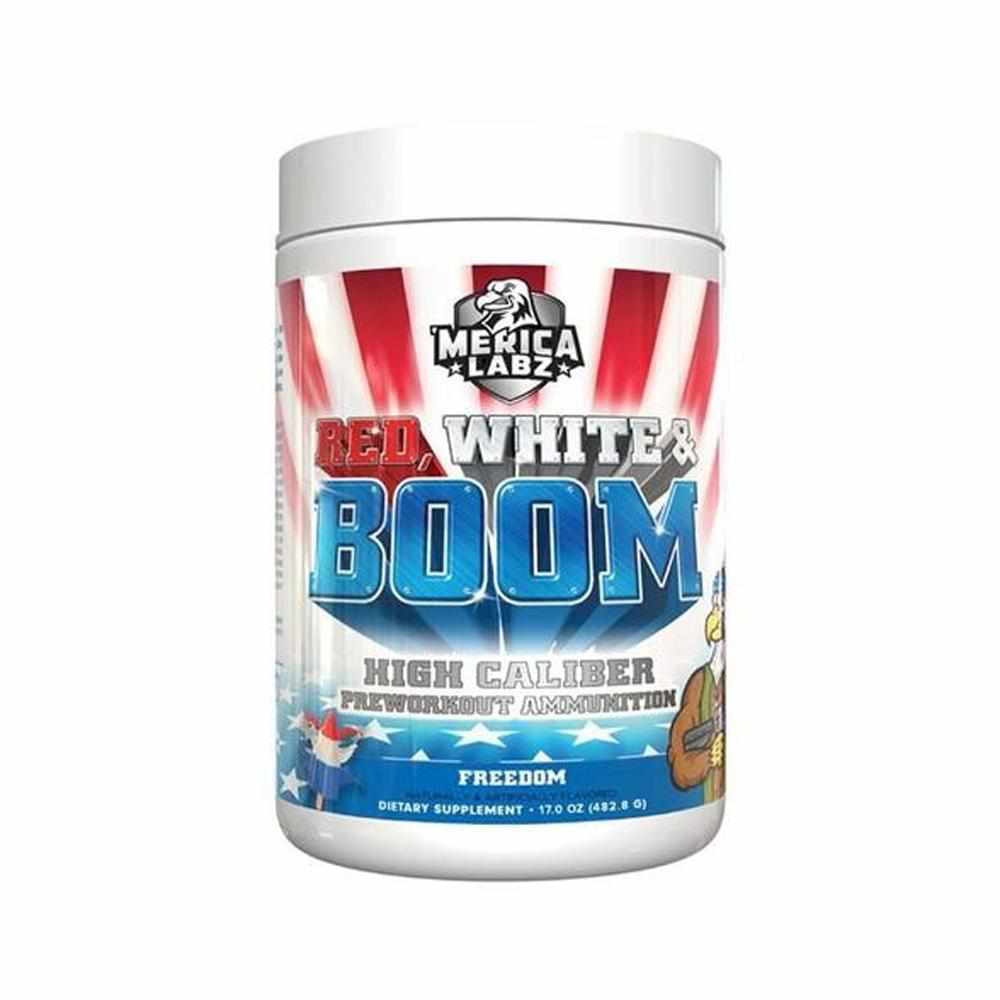 Merica Labz Red, White & Boom Pre Workout - 21 Fruit Salute (483g)