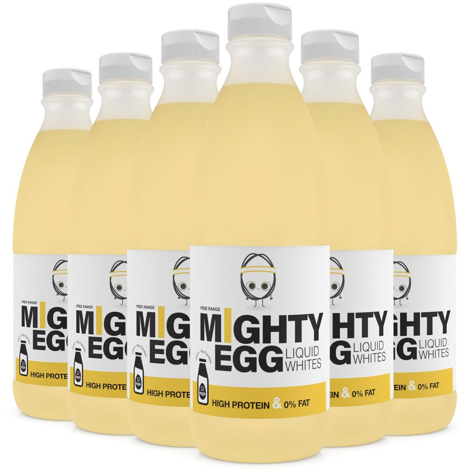 Mighty Eggs Free Range Egg White  - Unflavoured (12 Bottles)