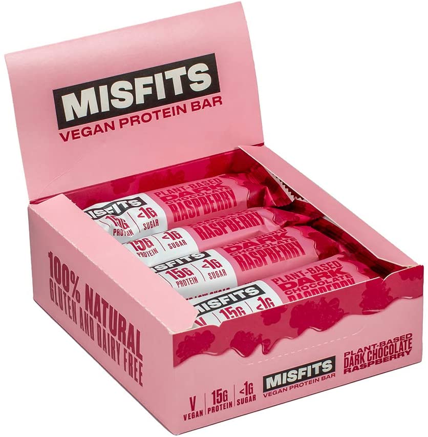 Misfits Vegan Protein Bar - Chocolate Brownie (12 Bars)