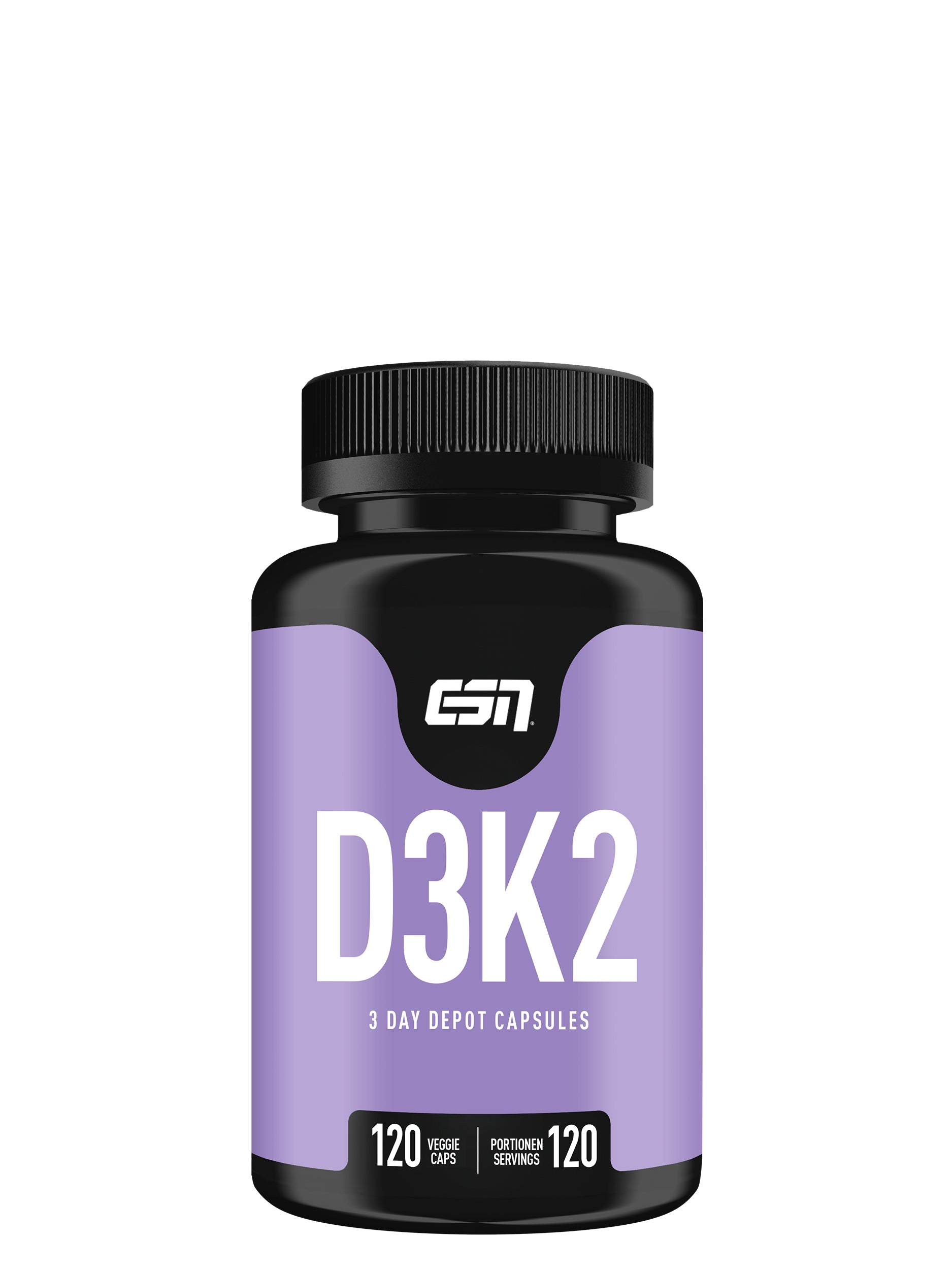 ESN Vitamin D3+K2 - Unflavoured (120 Capsules)