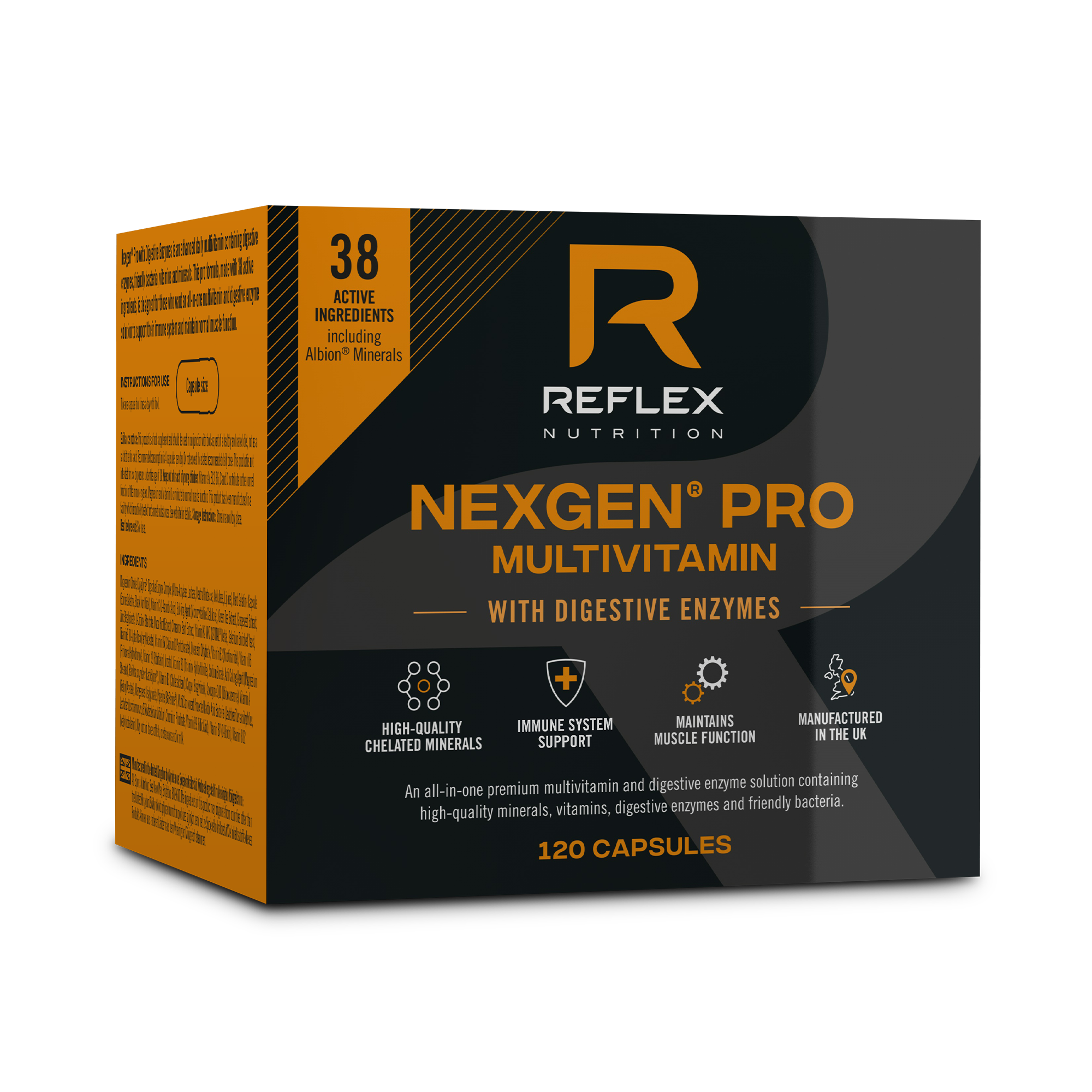 Reflex Nutrition Nexgen® Pro with Digestive Enzymes - Unflavoured (120 Capsules)