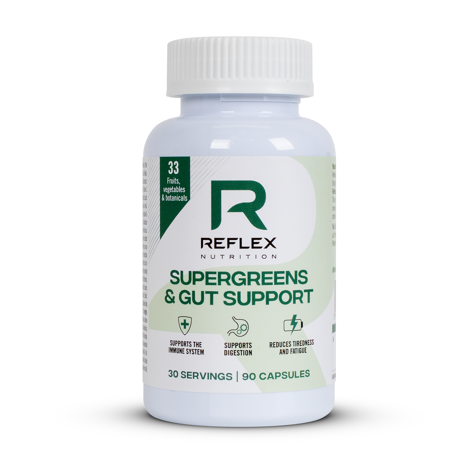 Reflex Nutrition Supergreens & Gut Support - Unflavoured (90 Capsules)