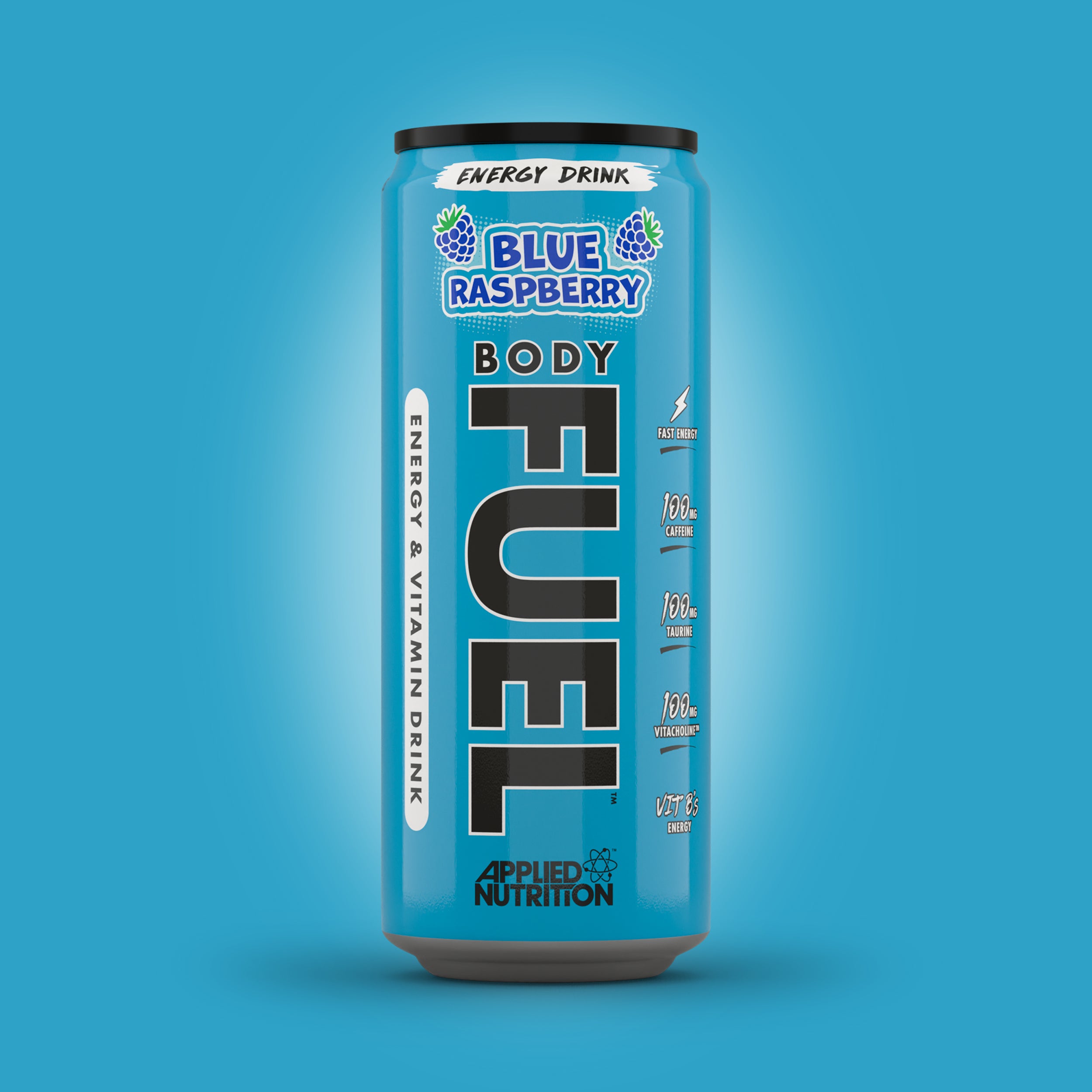 Applied Nutrition BODYFUEL™ 330ml Energy Can - Blue Raspberry (12 Servings)