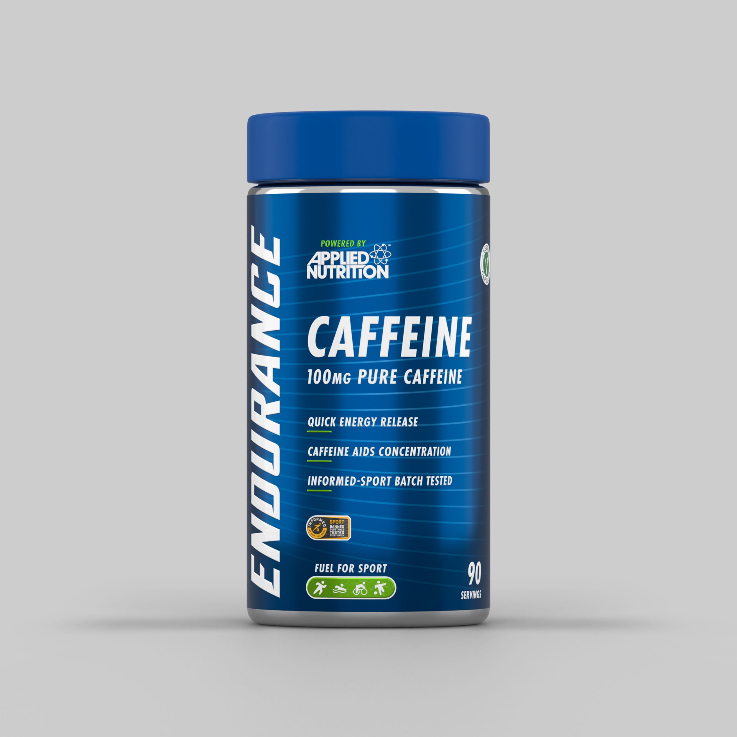 Applied Nutrition Endurance Caffeine Capsules 100mg - Unflavoured (90 Servings)