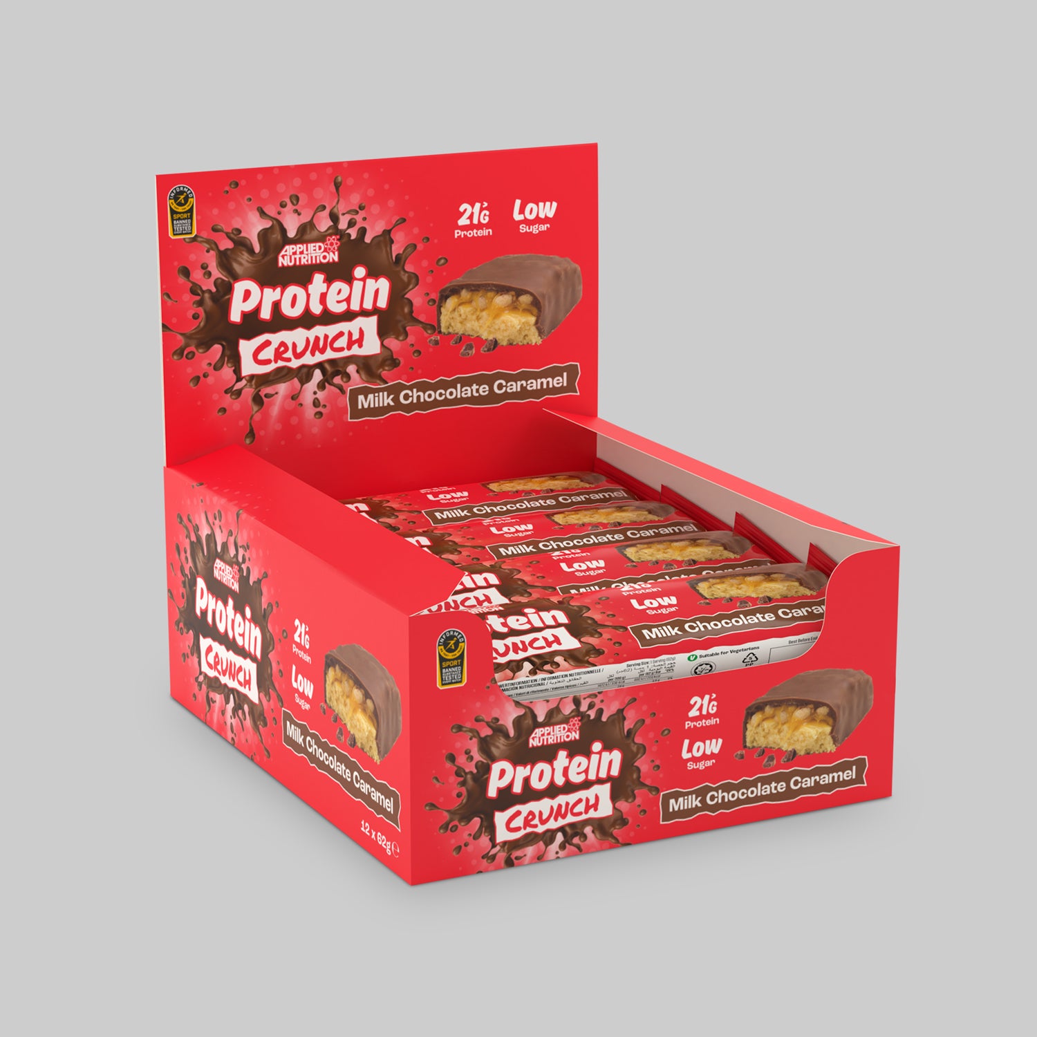 Applied Nutrition Protein Crunch Bar - Milk Chocolate Caramel (12 Bars)