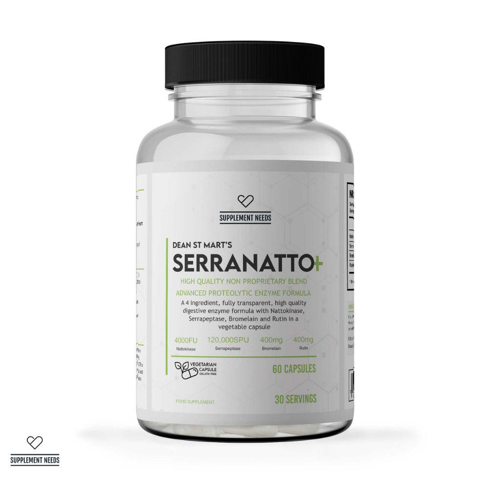 Supplement Needs SerraNatto+ - Unflavoured (60 Capsules)