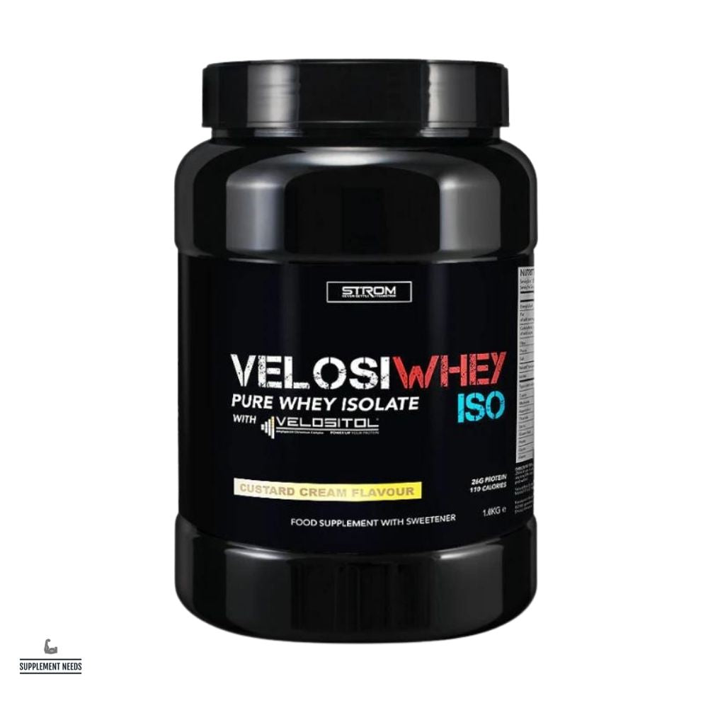 Strom Sports VelosiWHEY ISO - Custard Cream (1kg)