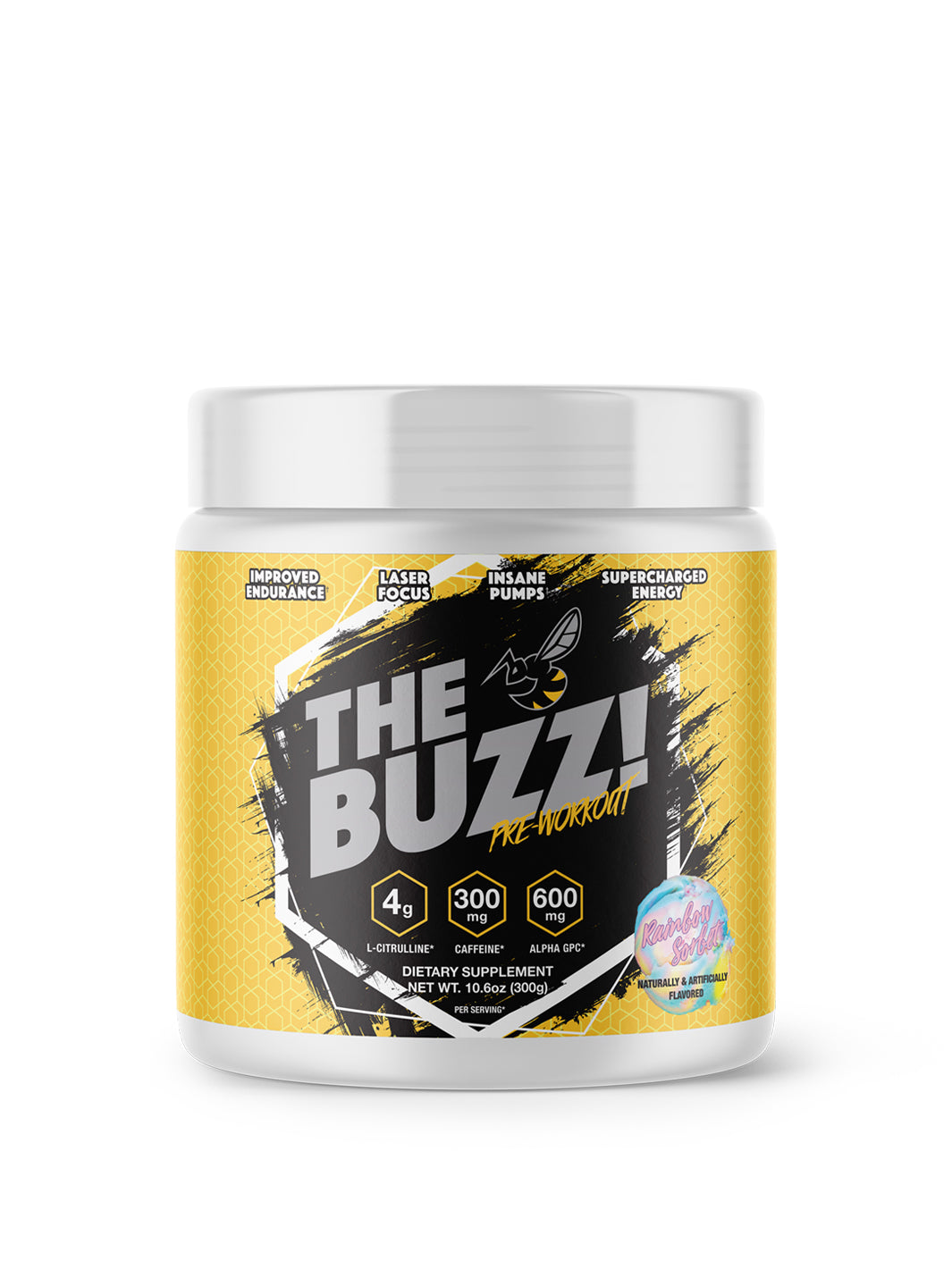 The Buzz! Original Pre-Workout (USA version) - Rainbow Sorbet (300g)