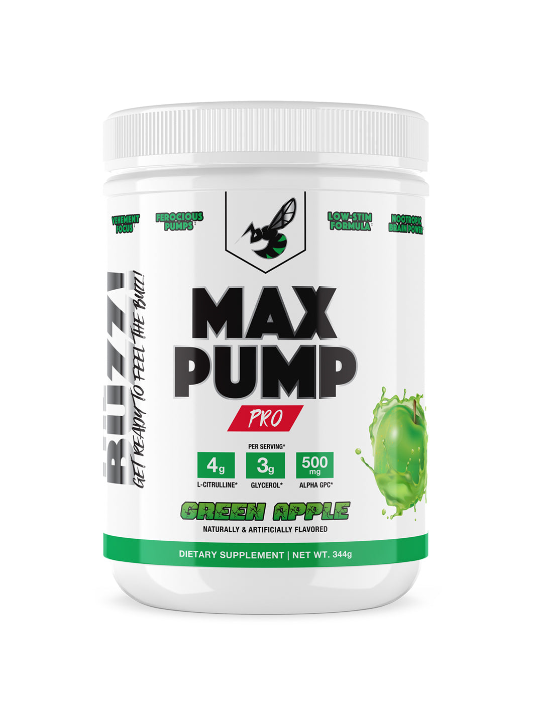 The Buzz! Max Pump - Green Apple (344g)