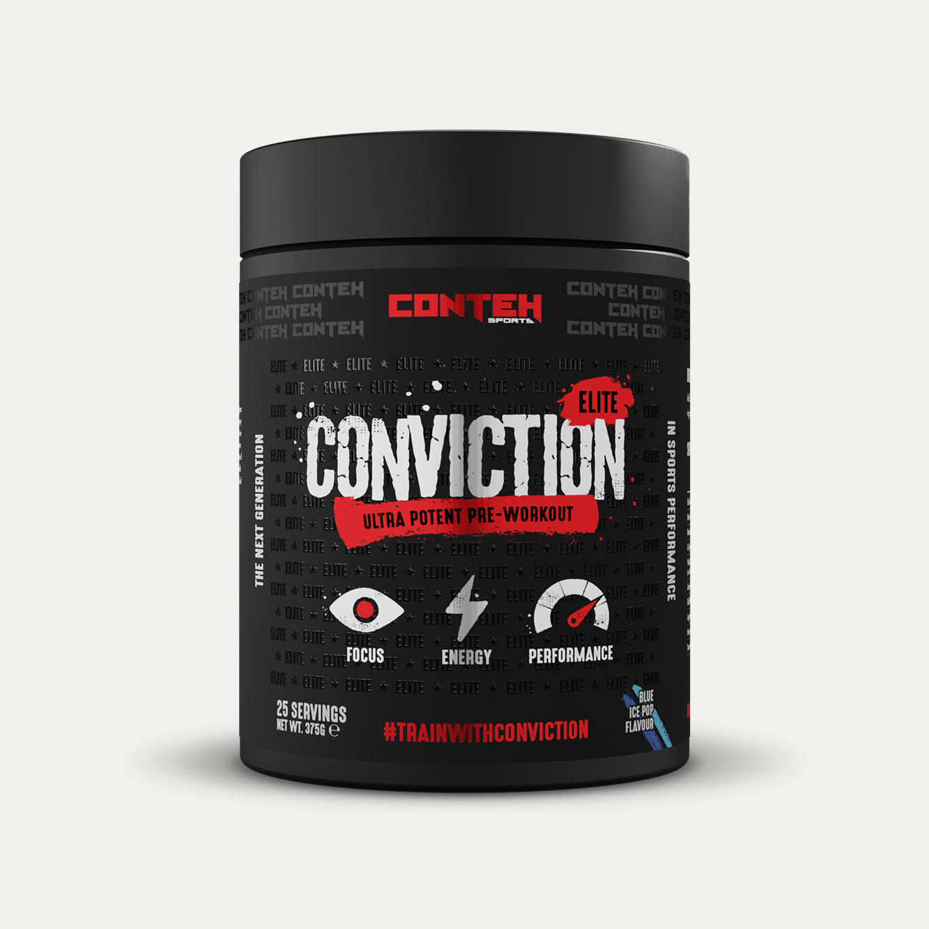 Conteh Sports Conviction Elite Pre-Workout - Blue Ice Pop (375g)