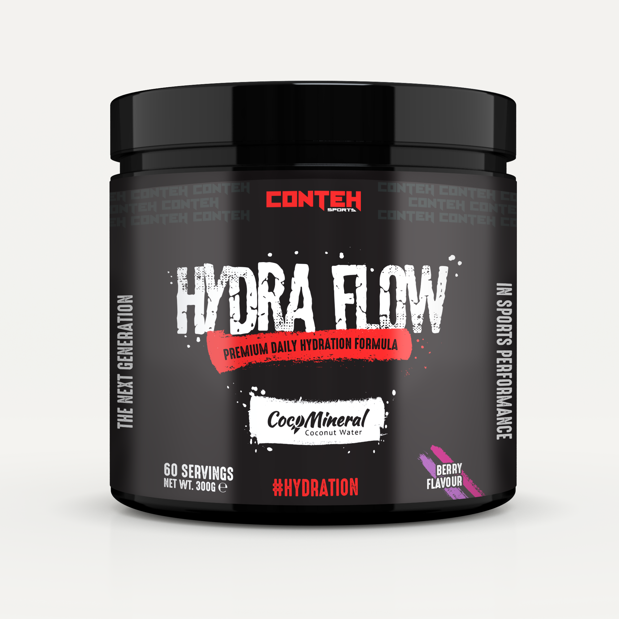 Conteh Sports Hydra Flow Daily Hydration Formula - Berry (300g)