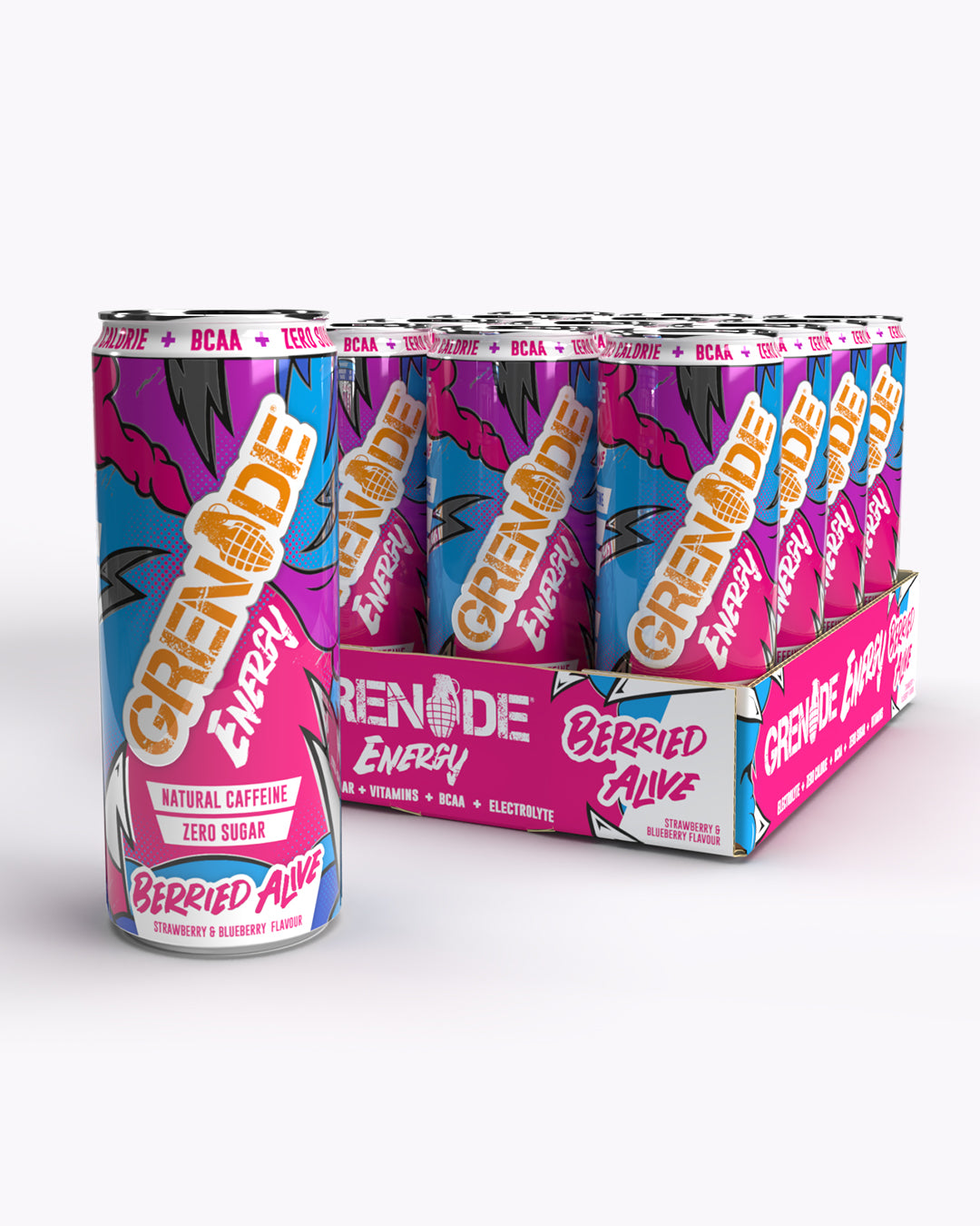 Grenade Energy Drink - Berried Alive (12 Drinks)