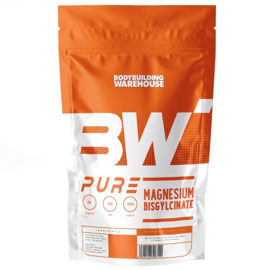 BodyBuilding Warehouse Pure Magnesium Bisglycinate 500mg - Unflavoured (240 Tablets)