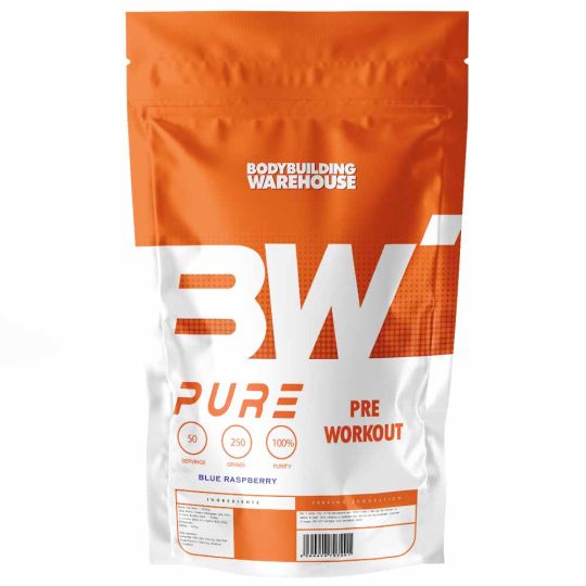 BodyBuilding Warehouse Pure Pre-Workout - Blue Raspberry (50 Servings)