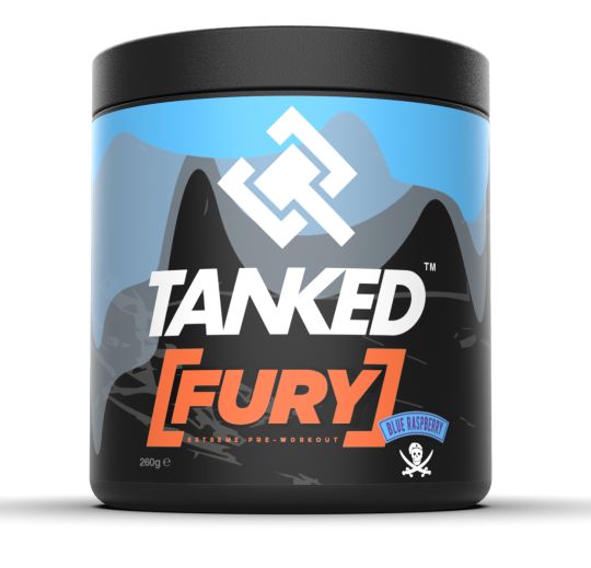 BodyBuilding Warehouse Tanked FURY - Blue Raspberry (40 Servings)