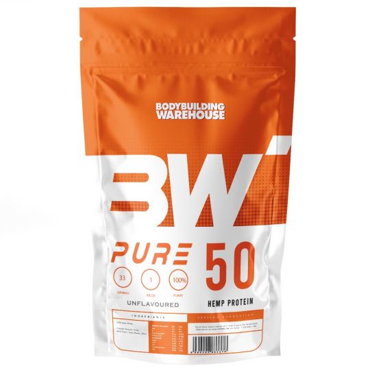 BodyBuilding Warehouse Pure Hemp 50 Protein Powder - Unflavoured (2kg)