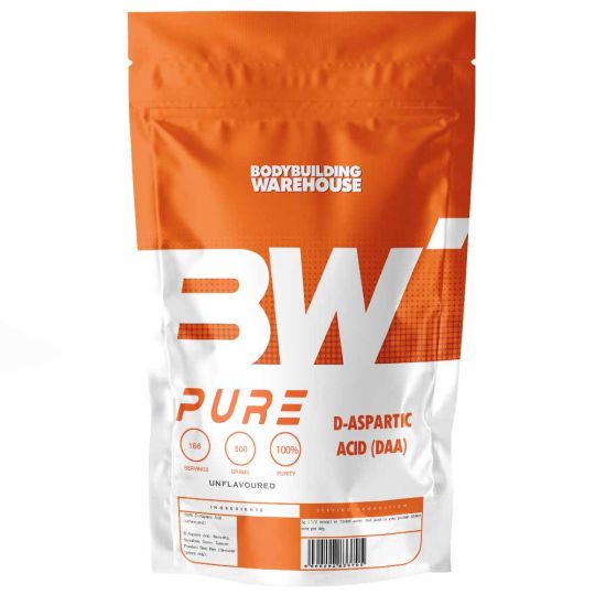 BodyBuilding Warehouse Pure D-Aspartic Acid (DAA) Powder - Unflavoured (500g)