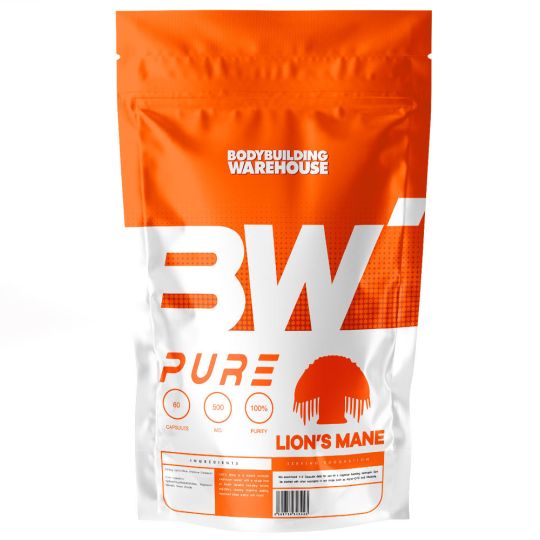 BodyBuilding Warehouse Pure Lions Mane - 500mg - Unflavoured (120 Capsules)