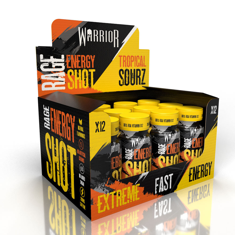 Warrior Rage Pre-Workout Energy Shot - Tropicle Sourz (12 Servings)