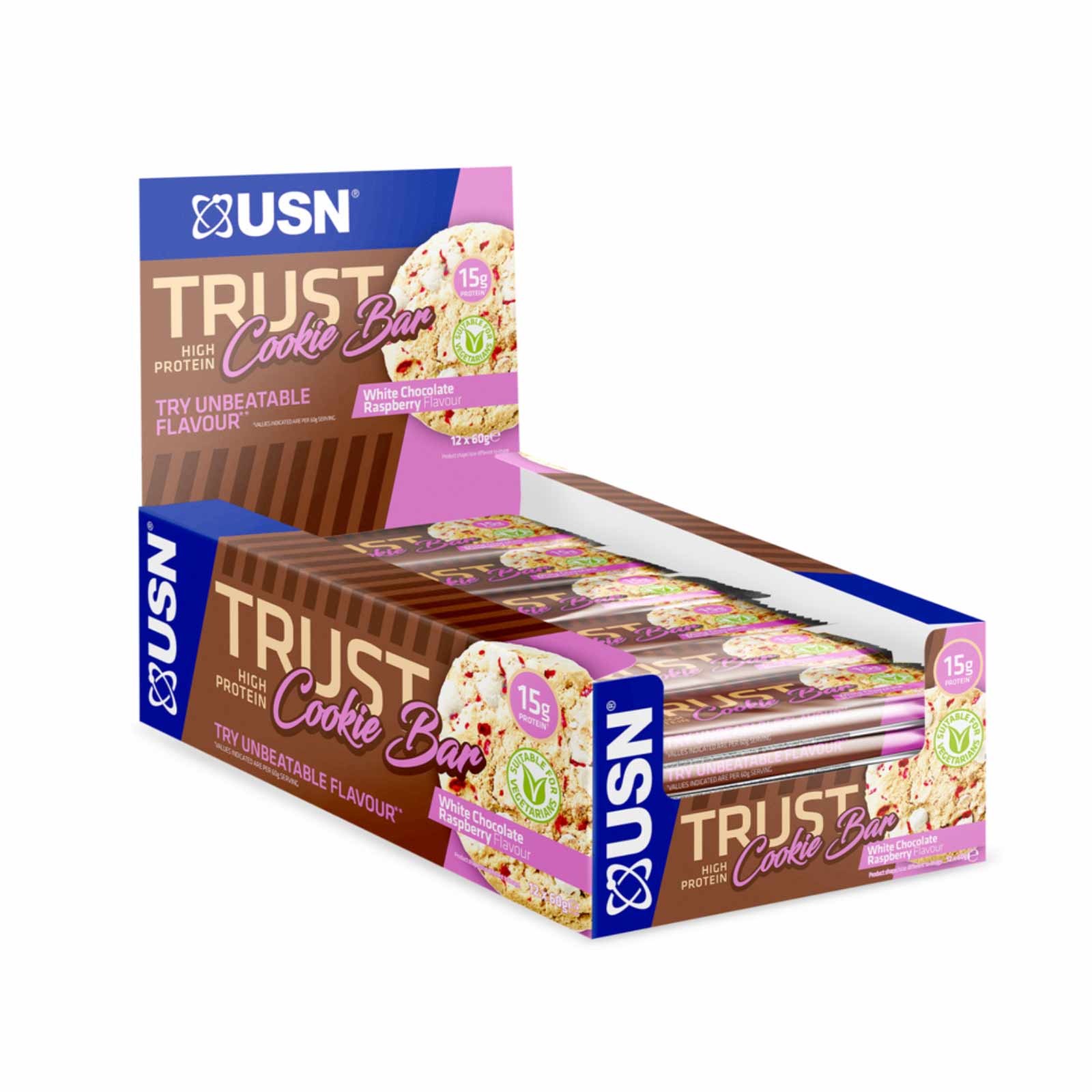 USN Trust Cookie Bar - Double Chocolate (12 Bars)