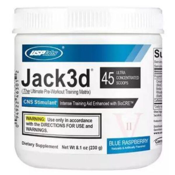 USP Labs Jack3d Advanced Pre Workout - Blue Raspberry (45 Servings)