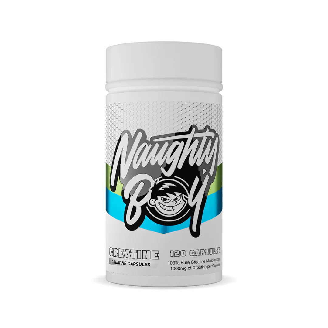 NaughtyBoy Creatine Capsules - Unflavoured (120 Capsules)