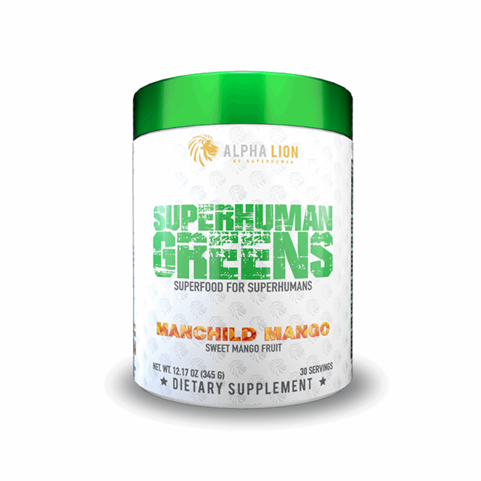 Alpha Lion Superhuman Greens Superfood - Manchild Mango (30 Servings)