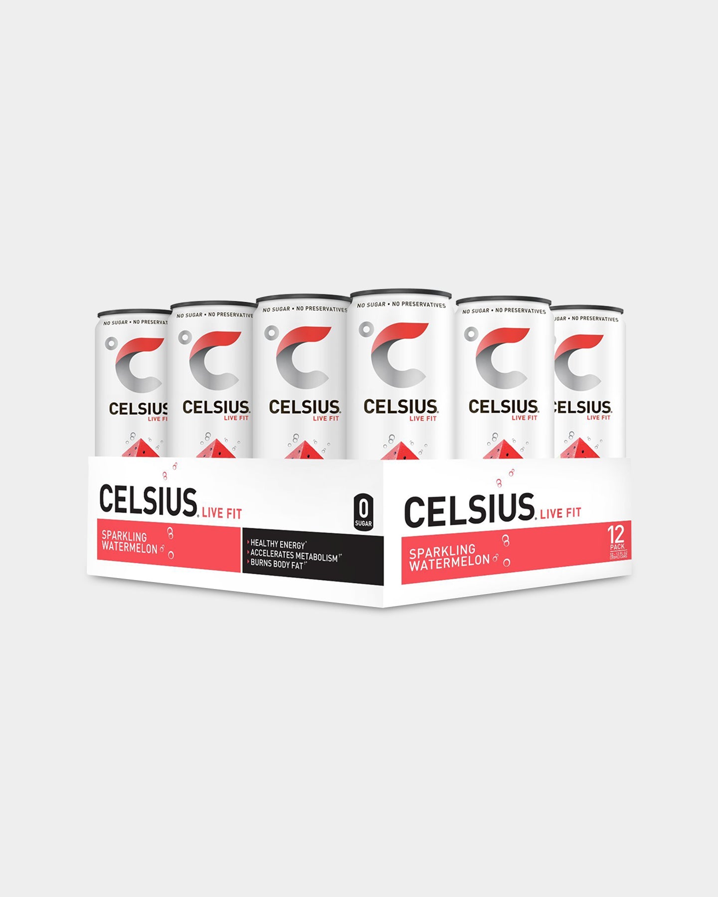 CELSIUS Energy Drink - Non-Carbonated Peach Mango Green Tea (12 Cans)