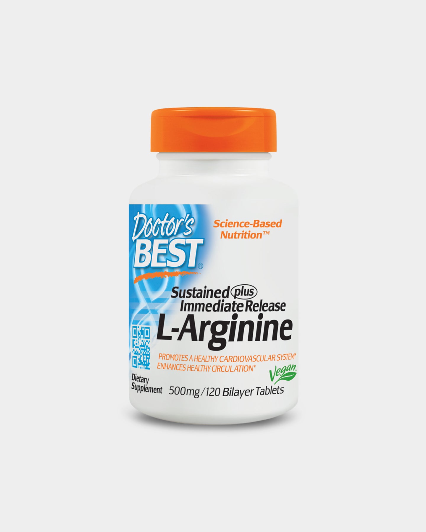 Doctor's Best Arginine Sustained Plus Immediate Release - Unflavoured (120 Tablets)