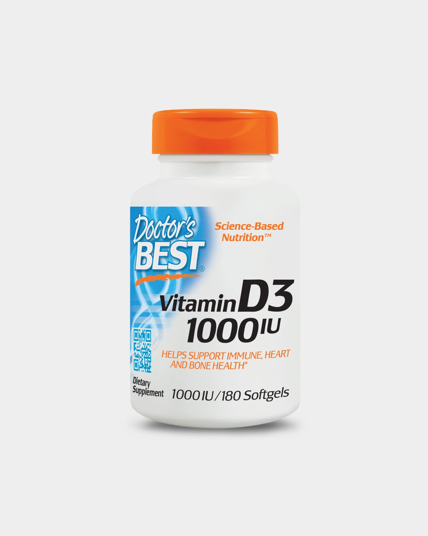 Doctor's Best Vitamin D3 - Unflavored (180 Capsules)