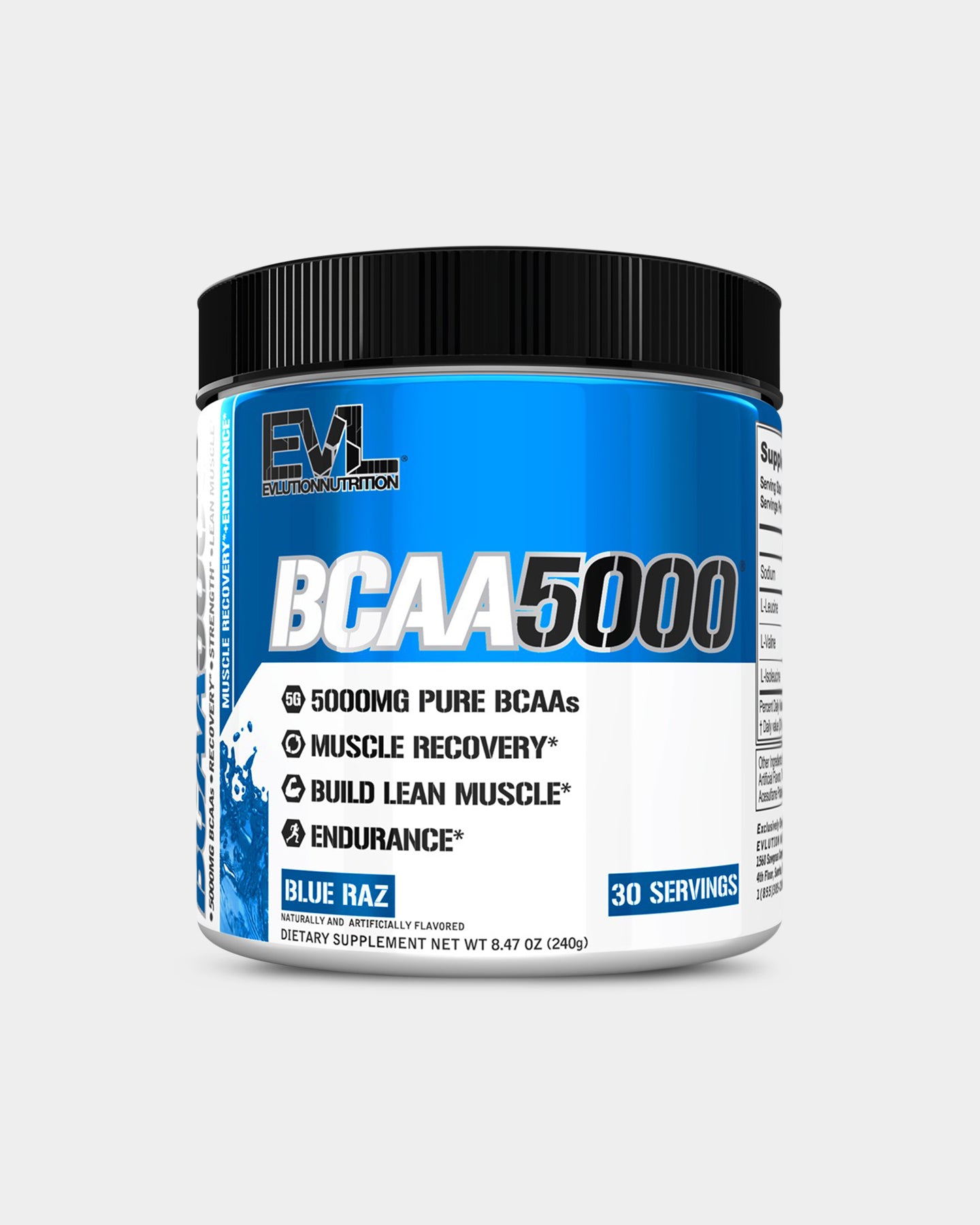 EVLUTION NUTRITION BCAA 5000 Powder - Unflavored (60 Servings)