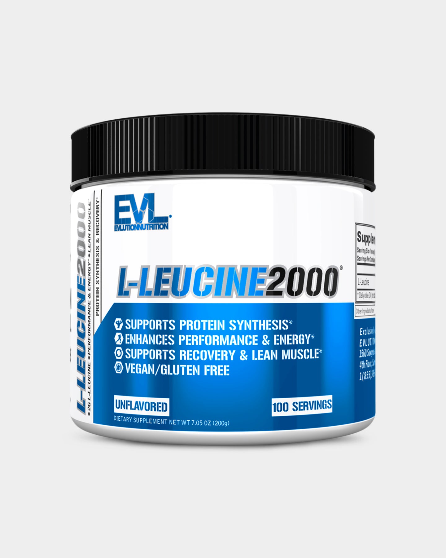 EVLUTION NUTRITION L-Leucine2000 - Unflavoured (100 Servings)