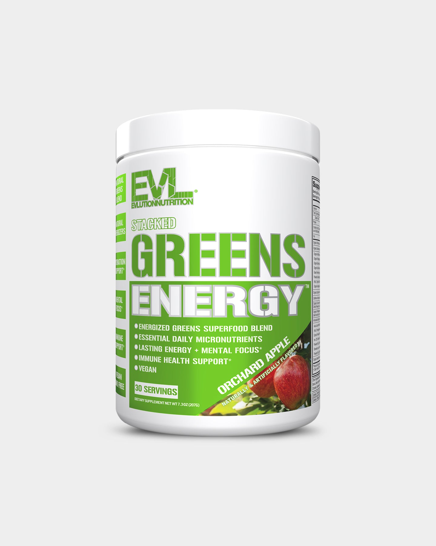 EVLUTION NUTRITION Stacked Greens Energy - Mango (30 Servings)