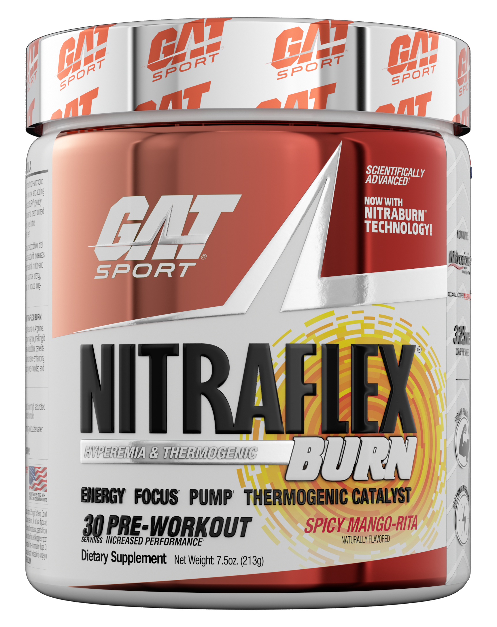 GAT Sport Nitraflex Burn - Spicy Mangorita (30 Servings)