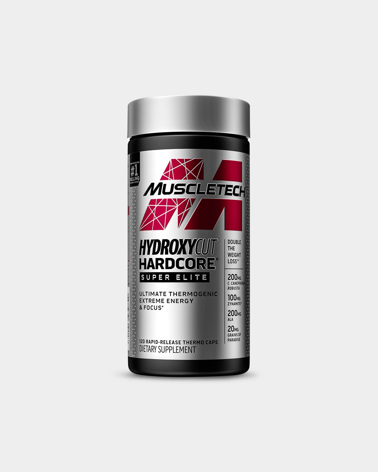 MuscleTech Hydroxycut Hardcore Super Elite Fat Burner - Unflavoured (120 Capsules)