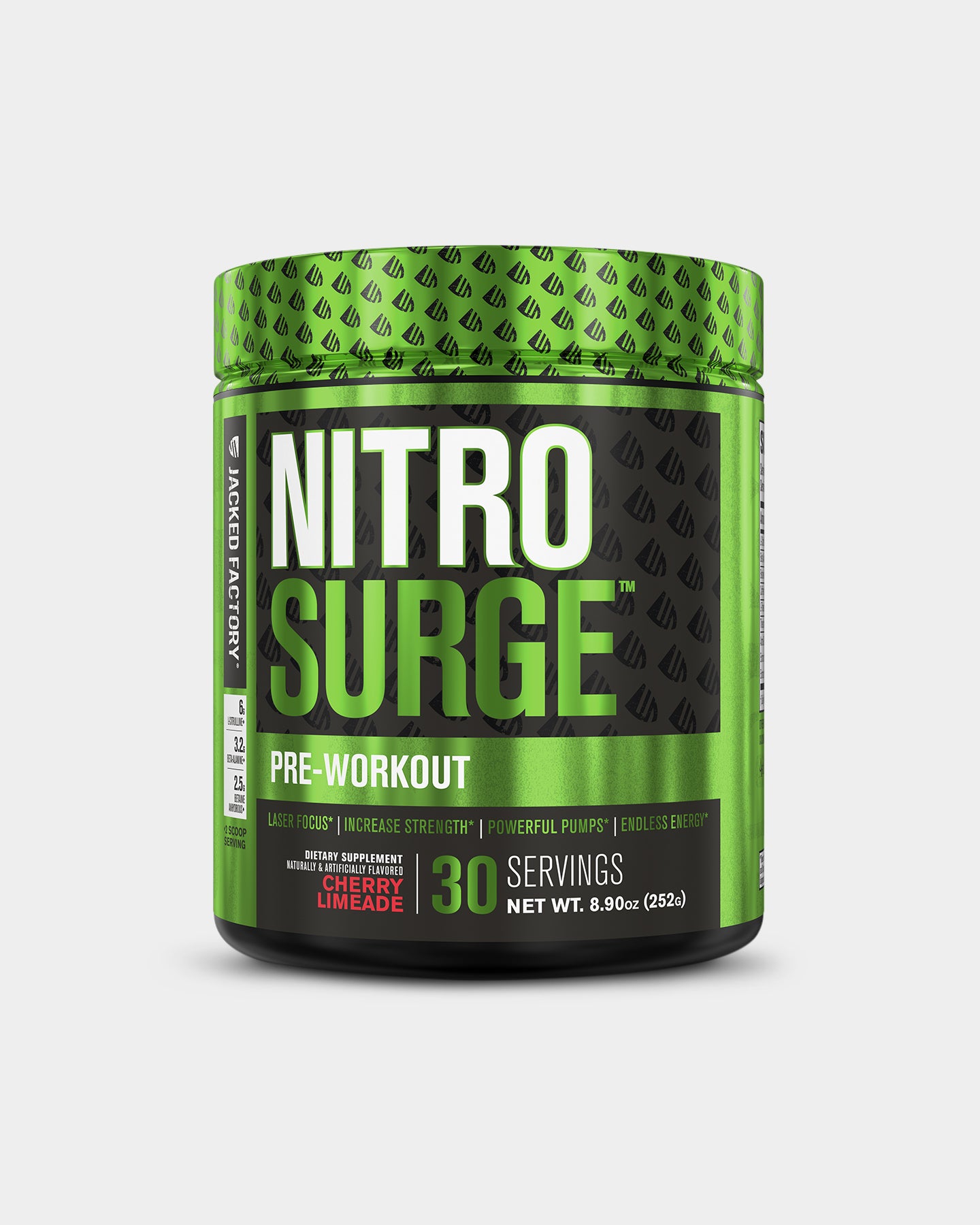 Jacked Factory Nitrosurge Pre-Workout Powder - Blue Raspberry (30 Servings)