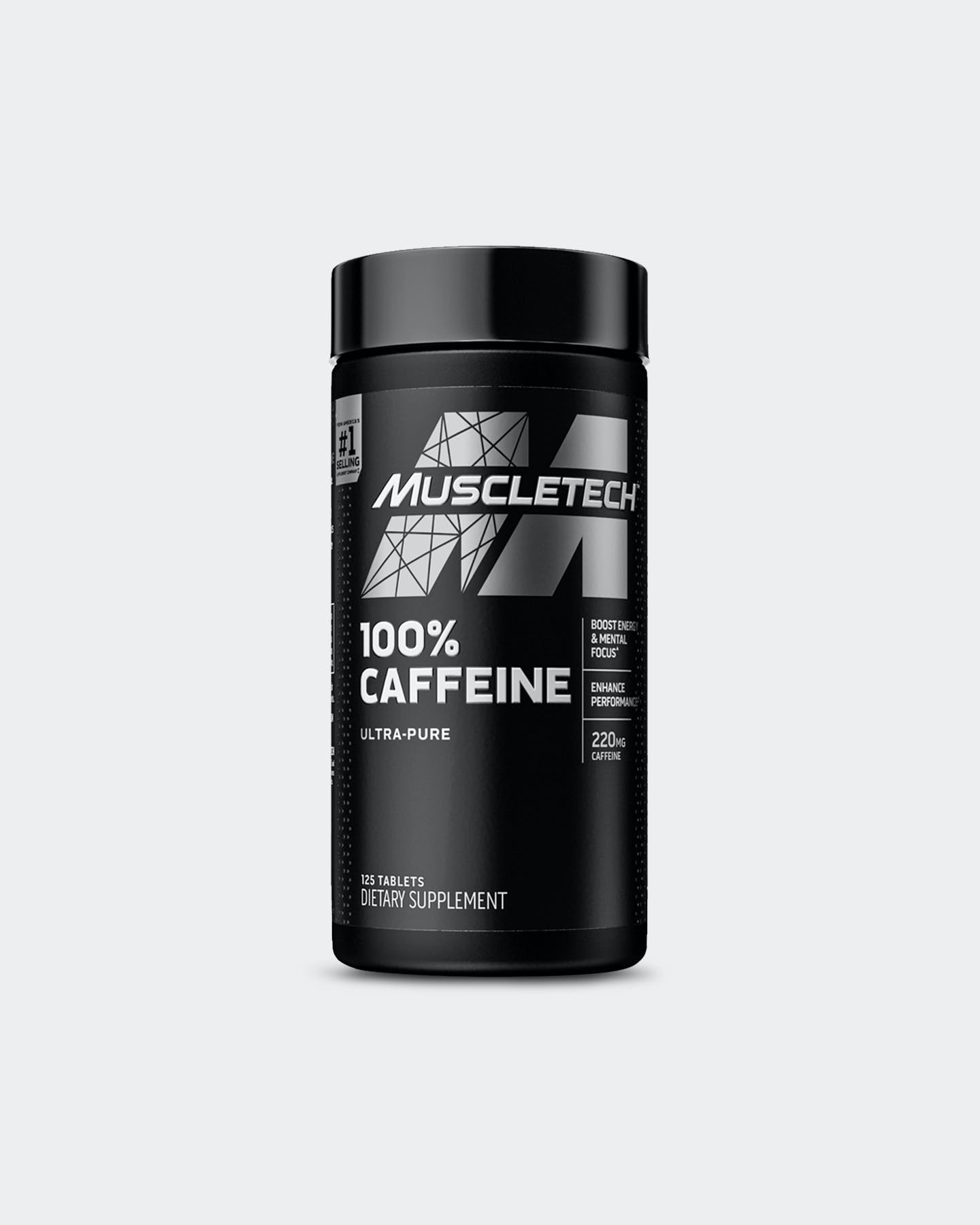 MuscleTech Platinum 100% Caffeine - Unflavoured (125 Tablets)