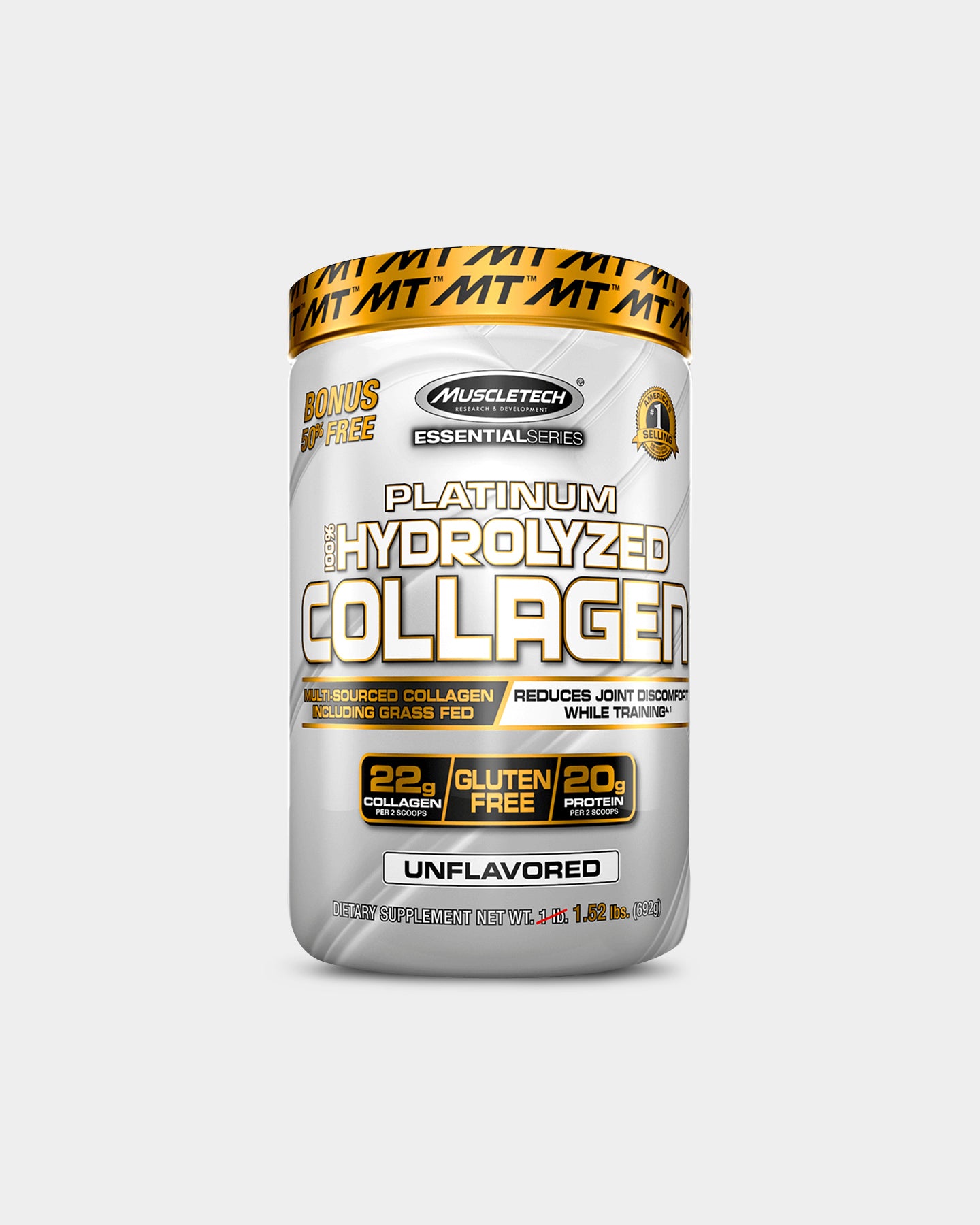 MuscleTech Platinum Hydrolyzed Collagen - Unflavoured (692g)