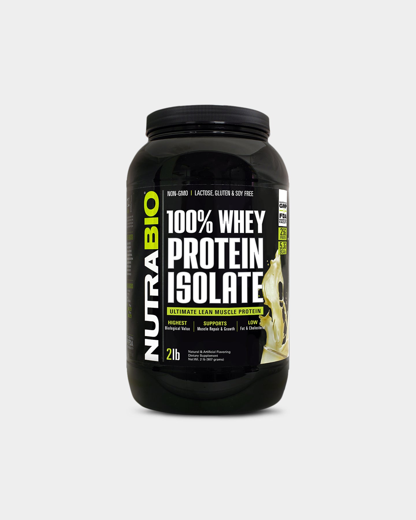 NutraBio 100% Whey Protein Isolate - Alpine Vanilla (2.2kg)